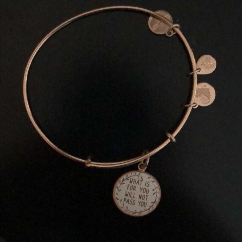 Alex and Ani Rose Gold Quote Bracelet
